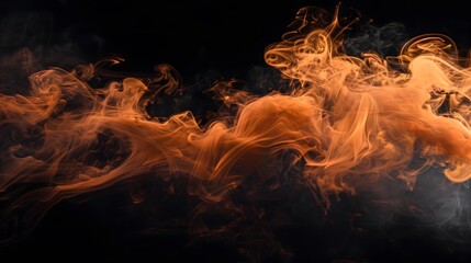 Poster - Set against a black canvas, a spotlight flickers to life, highlighting our brand. As it beams brighter, waves of orange smoke emerge, enveloping the scene in a captivating display.