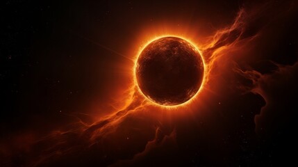 Wall Mural - illustration of the solar eclipse concept