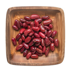 Kidney beans on wooden plate