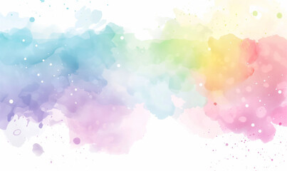 Wall Mural - Abstract pastel watercolor background with a soft rainbow color splash