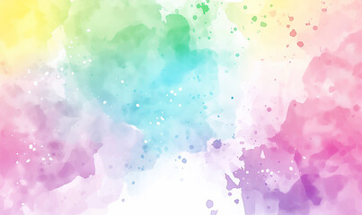 Wall Mural - Abstract pastel watercolor background with a soft rainbow color splash