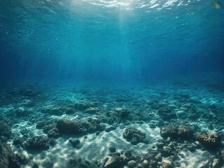 Canvas Print - underwater scene with reef