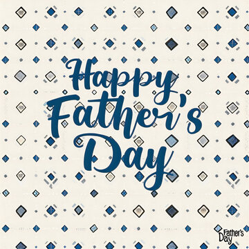 Father's Day celebration background adorned with a gift box mug calendar mustache heart shape illustration and vector