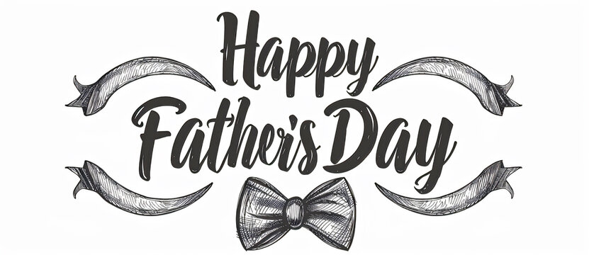 Father's Day celebration background adorned with a gift box mug calendar mustache heart shape