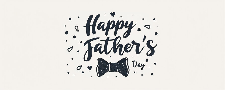 Father's Day celebration background adorned with a gift box mug calendar mustache heart shape