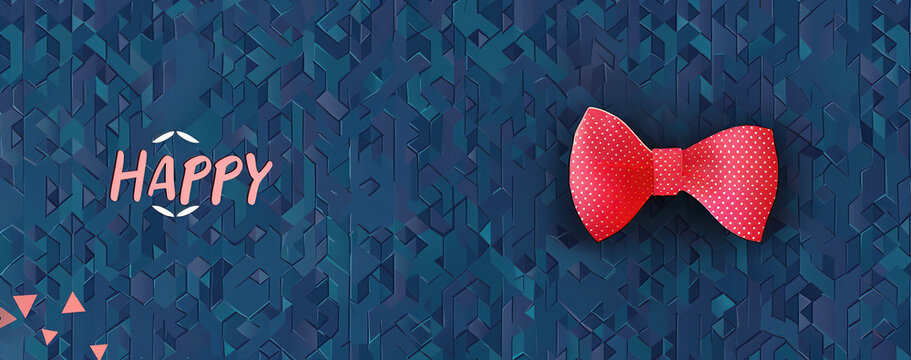 Father's Day celebration background adorned with a gift box mug calendar mustache heart shape