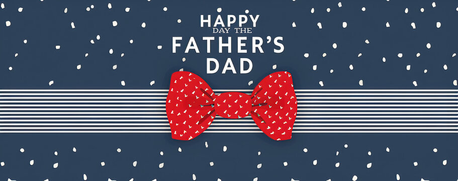 Father's Day celebration background adorned with a gift box mug calendar mustache heart shape