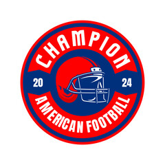 Wall Mural - Vintage american football logo badge vector isolated. Football logo vector template. American football league vintage label, emblem and design element