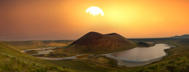 Wall Mural - Meke Crater Lake in Konya , Turkey