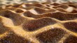   A close-up of a browned waffle cake with sugary toppings and sprinkles