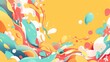Vivid summer abstract scene with dynamic movement and energy