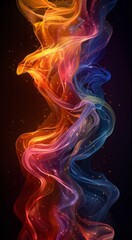 Poster - abstract background with colorful lines