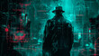 © edojob - Cyberpunk detective in neon cityscape