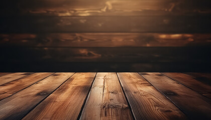 Wall Mural - Wooden floors and walls background for text