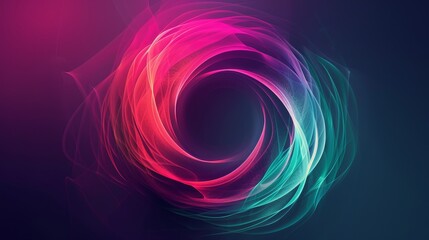Poster - A vibrant swirl of various colors set against a dark background, creating a striking visual contrast