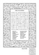 Puzzle and coloring activity page for grown-ups with toys themed word search puzzle (English) and wide decorative frame to color. Family friendly. Answer included.
