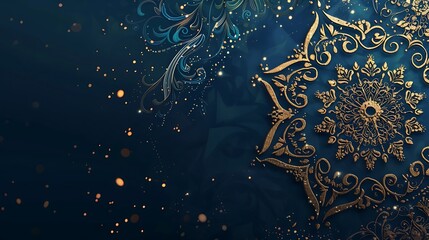 Eid Al Adha Mubarak or the Festival of Sacrifice for the Muslim community background decorations with elegant arabesque calligraphy