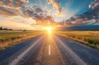 © ArtSpree - Close-up,Empty asphalt road highway background. Beautiful simple AI generated image in 4K, unique.
