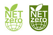 Net zero - carbon neutrality bold emblem
