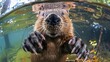 Playful Beaver Selfie