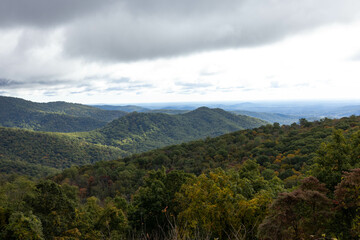 Wall Mural - Great Smoky Mountains with low clouds