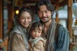 © Surachetsh - Japanese parents and children are spending time together happily and taking a photo in a standing pose during the activity with their joyful smiles.