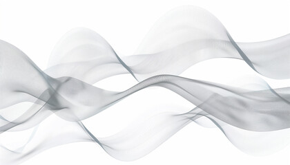 Poster - Grey white abstract background with 3d abstract wave element. Digital frequency track equalizer. Lines wave abstract stripe design. Abstract wave element for design