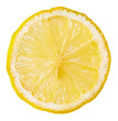 © New Africa - Citrus fruit. Slice of fresh ripe lemon isolated on white