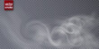 Realistic Cloud, smoke, fog, background png. Vector cloud or smoke on isolated transparent background.	
