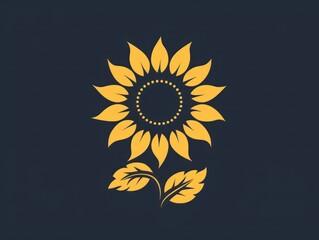 sunflower icon logo design