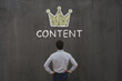 © Song_about_summer - Content is king, concept on chalk board. Influencer or content marketing.