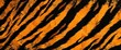 © KumCup - Black and Orange Tiger Stripe Pattern, A black tiger stripes pattern background with orange and black stripes for makeup design or print on fabric, a textile texture with striped