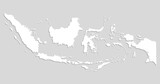 Fototapeta  - Indonesia map, Asia country map vector template