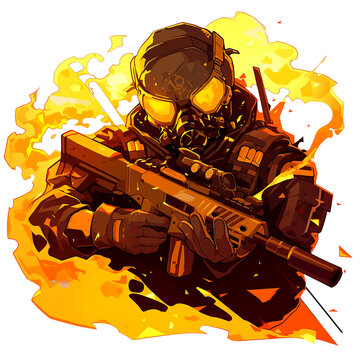 logo e-sport variation character and creatures transparent 
