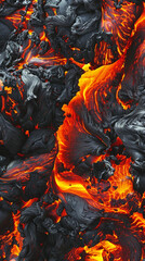 Wall Mural - a molten Molten lava texture background in vivid color