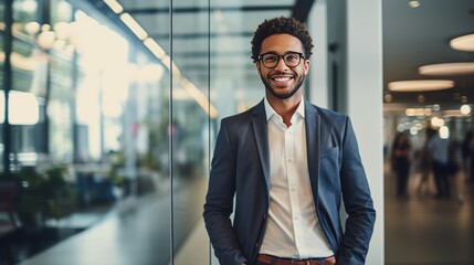 Wall Mural - A young entrepreneur, dressed in a stylish blazer and jeans,