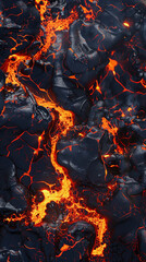 Wall Mural - a molten Molten lava texture background with dynamic shadows