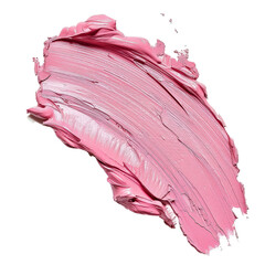 Wall Mural - A pink and white brush stroke with a pink and white lip color