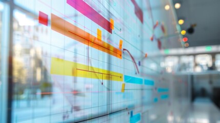 Poster - A Gantt chart outlining project timelines and milestones, aiding in project management