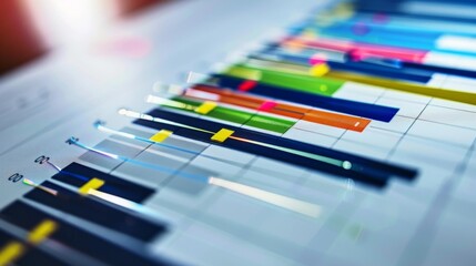 Poster - A Gantt chart outlining project timelines and milestones, aiding in project management