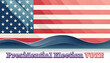 The flag of the USA, Presidential elections vote, illustration