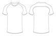 V Neck T shirt jersey mockup vector illustration template design