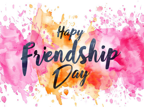 Abstract vector illustration design for a greeting card on Happy International Friendship Day, depicting a group of friends seen from the back
