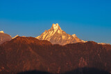 Fototapeta Londyn - Machapuchare, or fishtail mountain, a mountain in Annapurna Massif in nepal