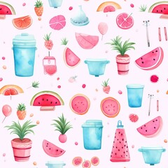 Wall Mural - Pink Summer Charm