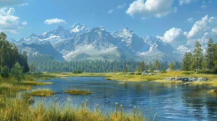 Canvas Print - The mountain is so beautiful