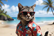 Cool Cat Businessman Wearing Sunglasses Entrpreneur