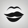 This is an image of a stylized black lipstick icon. It's a simple, minimalist design that uses negative space to create the shape of a lipstick. The icon is commonly used to represent , generator AI