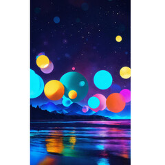 Canvas Print - background with balloons