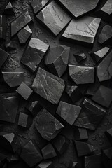 Sticker - Dark, Black, Gray, Rock, Stone, Texture, Background, 3D